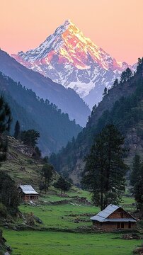 nanda devi mountain peak indian landscape