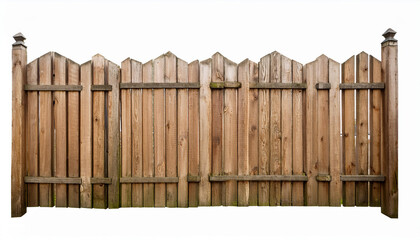 wooden fence isolated on white background