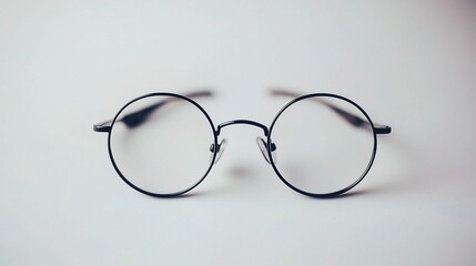 Stylish Round Glasses Isolated on White Background for Design Use