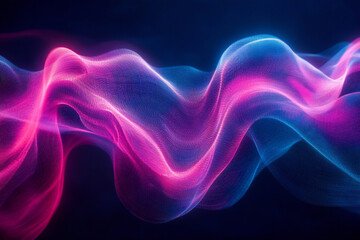 Futuristic Neon Waves with Glowing Abstract Curves, Vibrant Colors, and Digital Art Aesthetics for Modern Design and Dynamic Light Patterns