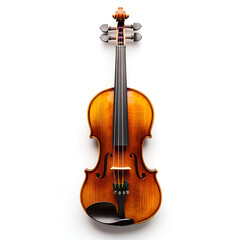 Fototapeta premium Handmade Brown Violin Showcasing Craftsmanship and Acoustic Sound in Music Performance