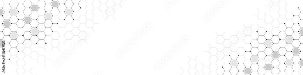 Poster Abstract geometric background with hexagons shape pattern for banner or website header template