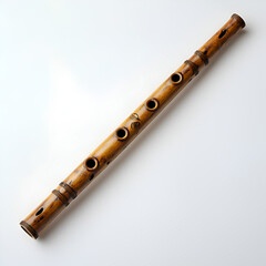Fototapeta premium Handmade Bamboo Flute: The Heart of Traditional Folk Music and Nature Sounds