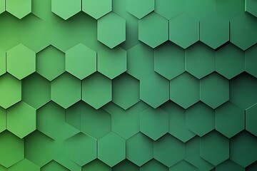 Fototapeta premium Abstract Green Hexagon Background Design