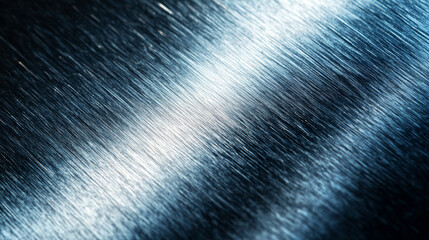 Brushed steel plate texture showcasing a smooth, metallic surface with a bright, reflective tone and blurred background symbolizing modernity, strength, and resilience with ample space for captions


