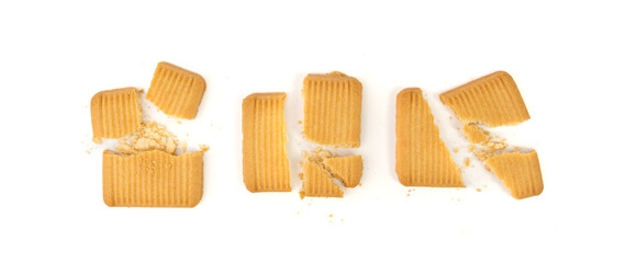 Italian Square Cookies, Novellini Biscuits, Rectangular Pastry Cracker, Wheat Bakery Dessert, Novellino