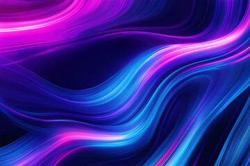 Futuristic Neon Waves with Glowing Abstract Curves, Vibrant Colors, and Digital Art Aesthetics for Modern Design and Dynamic Light Patterns