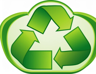 Obraz premium green waste recycling sign