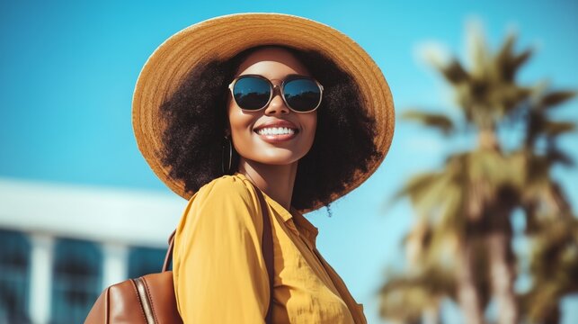 a woman looking empowered because she is traveling solo