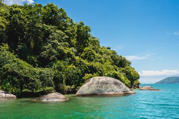 Naklejka premium The beautifull bay and Islands by Paraty, Brazil.