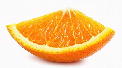 Fresh Vibrant Orange Slice with Juicy Texture and Bright Color