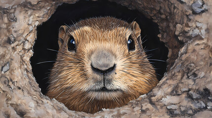 groundhog closeup prairie dog