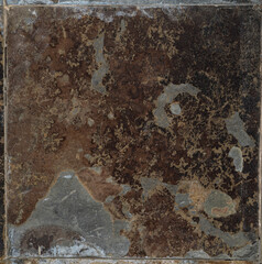 Piedra Natural con Acabado Envejecido, Textura Desgastada y Patina de Oxidación en Tonos Beige, Marrón y Gris para Fondos y Render