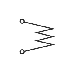 Spark coil-ignition element sign icon. Graphical symbol modern, simple, vector, icon for website design, mobile app, ui. Vector Illustration