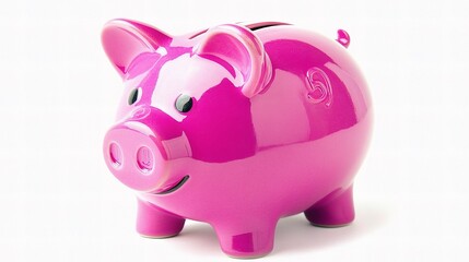 Obraz premium Bright Pink Piggy Bank for Saving and Preserving Money