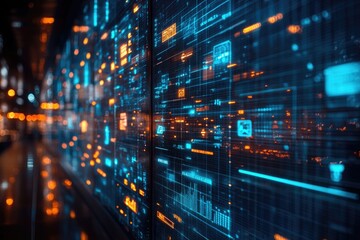 A view of a city at night from a window, perfect for illustrating urban landscapes and nighttime scenes