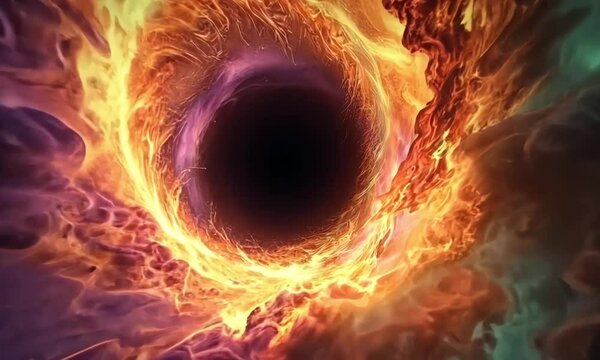 Ring of fire video. Circle fire flame footage. Colourful flame in circle video. Flame blackhole video. Fire flame circus footage