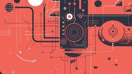 Obraz premium Modern Chatbot Service Technology Flat Vector Illustration