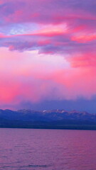 Atardecer rosa cielo rosado