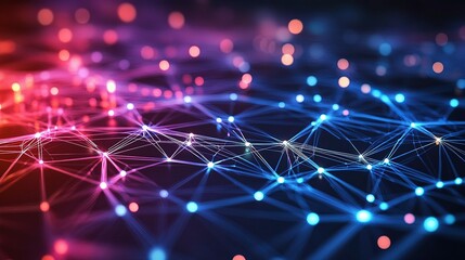 Obraz premium Futuristic Bright Electronic Circuits in 2D Illustration Design