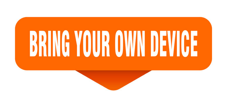 bring your own device sticker. bring your own device sign on transparent background