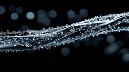 Abstract Water Droplets, Sparkling Water Surface, Macro Water Drops, Close Up Water Texture