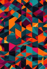 Naklejka premium vibrant dynamic patterns bold color palettes showcasing geometric shapes textured designs creative visual exploration, artwork, colors, contrast, abstract