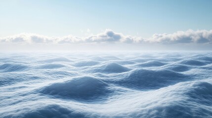 Fototapeta premium Serene Polar Vortex Landscape on White Background