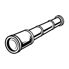 Spy lens icon in hand drawn style