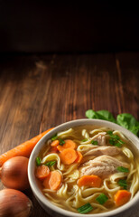 chicken noodle soup with vegetables