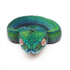Obraz premium Emerald Green Snake Close-up.