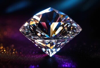 macro close image capturing shimmering diamond facets radiating sparkling light brilliant reflections, brilliance, gemstones, crystals, luxury, clarity