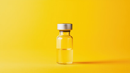 A vial labeled glp-1 on a yellow background, symbolizing medication or treatment related to glp-1


