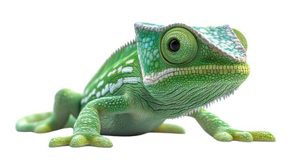 Fototapeta premium green iguana isolated on white background