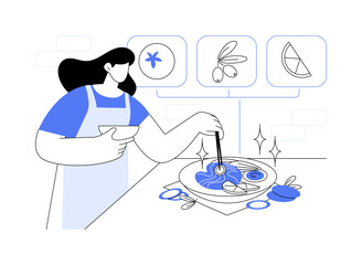 Food styling isolated cartoon vector illustrations.