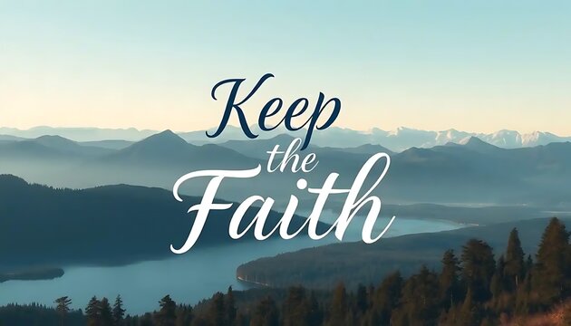 Majestic Mountains Inspire Keep The Faith Message