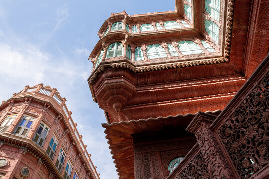 Architectural details of Historic Havelis of Bikaner in Rajastha, India