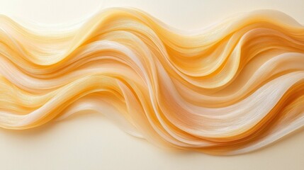 This artistic representation features smooth, flowing satin fabric in warm golden hues, creating an elegant and luxurious textile background.