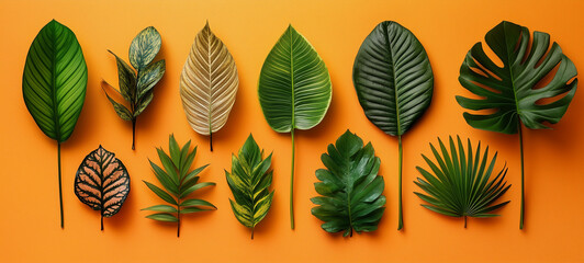green tropical leaves, monstera leaf. summer background