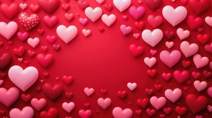 Colorful hearts background 