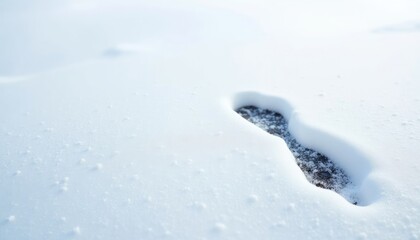 A solitary footprint in freshly fallen snow. Motherless illustration, HD Backgrounds