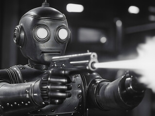 Robotic Figure with a Firearm