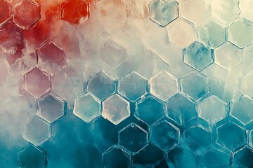 Frozen Hexagon Pattern of Ice