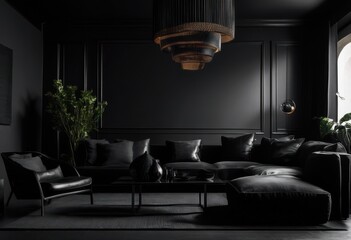 stunning contrasts captivating black textures modern interior decor creating visually engaging aesthetics, design, pattern, finish, style, elegance