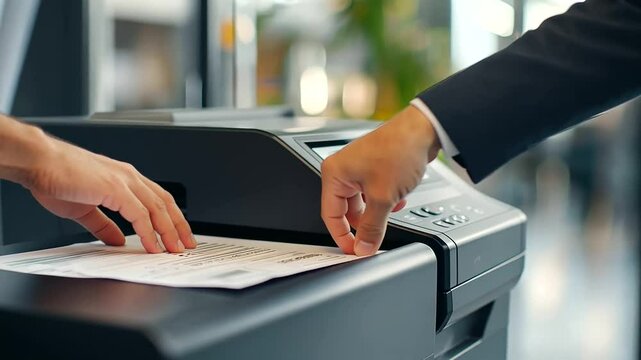 Close Up of Digital Device Printing Modern Ticketing Systems