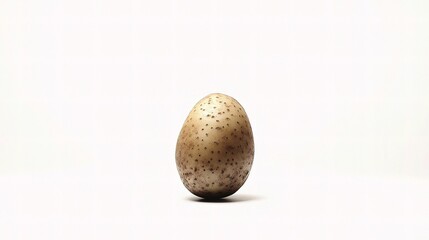 Isolated Young Potato on White Background with Perfect Detail