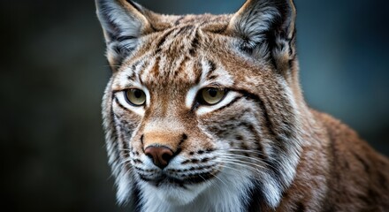 Close-up of a majestic lynx showcasing its striking features