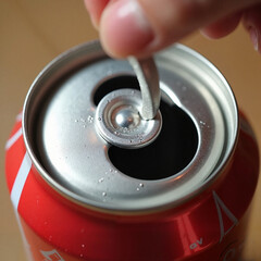 Opening soda can, refreshment preparation