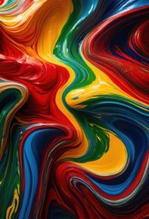 Fototapeta premium captivating close macro colorful vibrant paint swirls set clean background artistic inspiration, abstract, blend, brilliance, brushstroke, circular