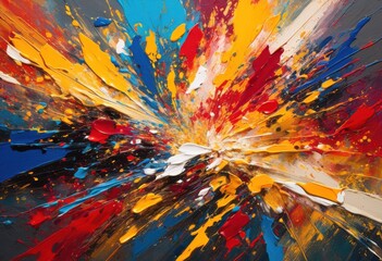 vibrant textured canvases featuring dynamic paint splatters capturing colorful artistic expression, abstract, painting, composition, contrast, decorative